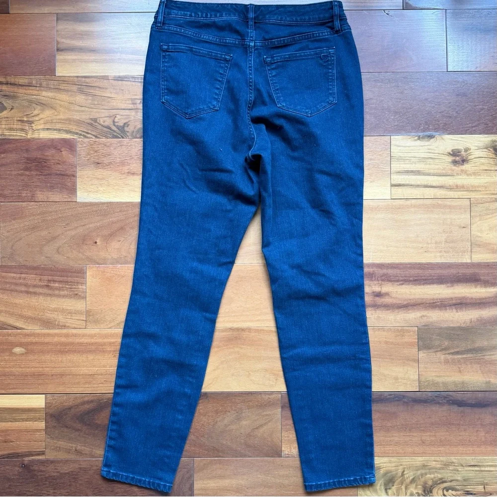 Martha Stewart Patchwork Textured Skinny Casual Jeans - Picture 6 of 10